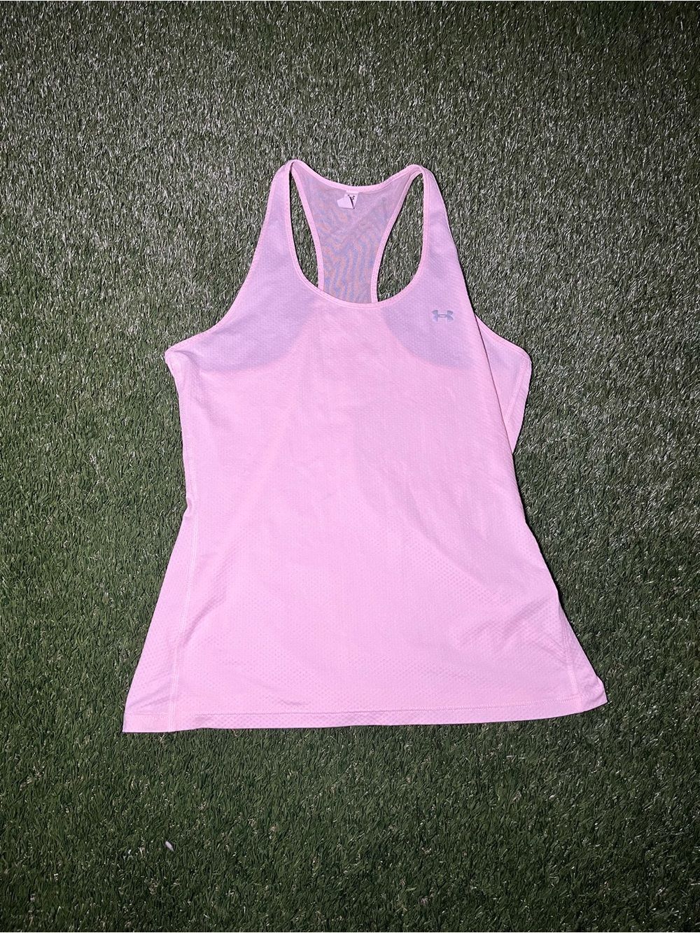 Women’s Large Under Armour Pink Racerback Athletic Tank Top